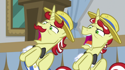 Size: 1280x720 | Tagged: safe, imported from derpibooru, screencap, flam, flim, pony, unicorn, friendship university, flim flam brothers, male, stallion