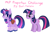 Size: 1908x1258 | Tagged: safe, artist:angelcubes, artist:transpichu, imported from derpibooru, twilight sparkle, pony, unicorn, bag, chest fluff, ear fluff, emala jiss challenge, female, gradient mane, jewelry, leg fluff, looking back, necklace, saddle bag, shorn fetlocks, show accurate, simple background, solo, sparkles, style challenge, style emulation, unicorn twilight, white background