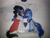 Size: 2448x1836 | Tagged: safe, artist:princess-night-luna, artist:xxspeedboltxx, imported from derpibooru, king sombra, princess luna, alicorn, pony, unicorn, female, heart, looking at each other, lumbra, male, shipping, sitting, straight, traditional art