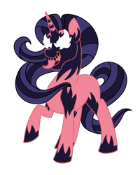 Size: 600x750 | Tagged: safe, artist:spyro-for-life, imported from derpibooru, rarity, pony, unicorn, fanfic:the symbiote, agony (symbiote), female, mare, marvel, marvel comics, possessed, simple background, symbiote, transparent background