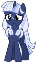 Size: 1280x2220 | Tagged: safe, artist:estories, imported from derpibooru, oc, oc only, oc:silverlay, original species, pony, unicorn, absurd resolution, female, frown, horn, mare, sad, simple background, solo, transparent background, umbra pony, unicorn oc, vector