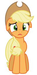 Size: 3251x6500 | Tagged: safe, artist:estories, imported from derpibooru, applejack, pony, absurd resolution, female, floppy ears, hat, simple background, solo, transparent background, vector