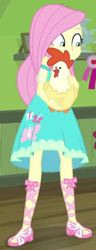 Size: 212x550 | Tagged: safe, imported from derpibooru, screencap, fluttershy, bird, chicken, costume conundrum, costume conundrum: applejack, equestria girls, equestria girls series, spoiler:eqg series (season 2), cropped, female