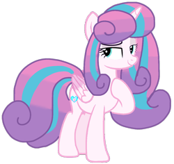 Size: 1074x1014 | Tagged: safe, artist:徐詩珮, imported from derpibooru, princess flurry heart, bubbleverse, next generation, older, older flurry heart, simple background, transparent background