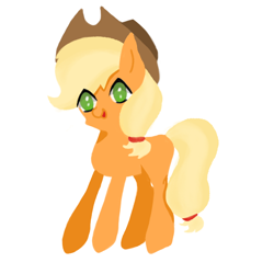 Size: 1080x1080 | Tagged: safe, imported from derpibooru, applejack, pony, simple background, white background