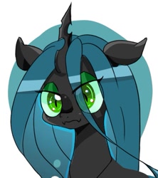 Size: 515x581 | Tagged: safe, artist:tomizawa96, imported from derpibooru, queen chrysalis, changeling, changeling queen, bust, female, portrait, simple background, solo, white background