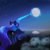 Size: 2048x2048 | Tagged: safe, artist:exploretheweb, imported from derpibooru, princess luna, alicorn, pony, female, magic, moon, moon work, night, reflection, solo, stars, water