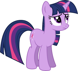 Size: 4620x4221 | Tagged: safe, artist:illumnious, imported from derpibooru, twilight sparkle, pony, unicorn, keep calm and flutter on, .ai available, absurd resolution, female, mare, sad, simple background, solo, transparent background, unicorn twilight, vector