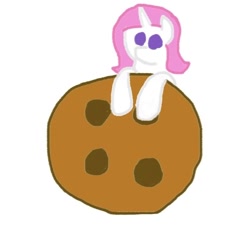 Size: 640x588 | Tagged: safe, artist:whistle blossom, imported from derpibooru, princess celestia, alicorn, pony, 1000 hours in ms paint, cewestia, chibi, chocolate chip cookie, chocolate chip cookies, cookie, cute, cutelestia, drawn on phone, female, filly, foal, food, phone drawing, pink-mane celestia, simple background, solo, white background, younger