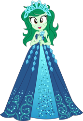 Size: 3484x5077 | Tagged: safe, artist:punzil504, imported from derpibooru, wallflower blush, equestria girls, absurd resolution, bare shoulders, beautiful, clothes, clothes swap, costume conundrum: rarity, crown, cute, dress, female, flowerbetes, freckles, gown, jewelry, looking at you, open mouth, princess, princess costume, princess dress, regalia, simple background, sleeveless, solo, strapless, transparent background