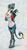 Size: 1929x3639 | Tagged: safe, artist:joestick, derpibooru exclusive, editor:vedont, imported from derpibooru, gabby, anthro, digitigrade anthro, griffon, abstract background, bracelet, clothes, female, hooty, jewelry, looking at you, ring, shirt, shorts, solo, tail, tail ring, the owl house, waving