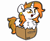 Size: 3250x2688 | Tagged: safe, artist:kimjoman, artist:php142, imported from derpibooru, part of a set, oc, oc only, oc:aurora shinespark, pony, unicorn, box, chest fluff, commission, cute, female, fluffy, if i fits i sits, mare, monty python, pony in a box, reference, simple background, solo, spanish inquisition, transparent background, ych result, your character here