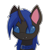 Size: 2000x2000 | Tagged: safe, artist:keupoz, imported from derpibooru, oc, oc only, oc:swift dawn, changeling, pony, blue changeling, bust, changeling oc, collar, commission, fangs, looking at you, male, pet, portrait, signature, simple background, smiling, smiling at you, transparent background