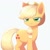 Size: 640x640 | Tagged: safe, artist:koiisu, imported from derpibooru, applejack, earth pony, pony, no second prances, angry, applejack is best facemaker, applejack is not amused, cute, eye clipping through hair, female, jackabetes, madorable, mare, scene interpretation, scowl, solo, unamused