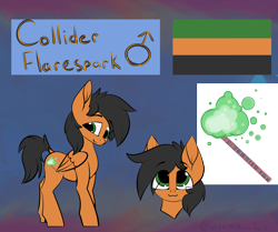 Size: 3700x3100 | Tagged: safe, artist:arume_lux, artist:luxsimx, imported from derpibooru, oc, oc only, oc:collider flarespark, pegasus, pony, male, reference sheet, solo, stallion