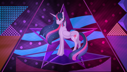 Size: 3840x2160 | Tagged: safe, artist:laszlvfx, artist:negatif22, edit, imported from derpibooru, twilight sparkle, alicorn, pony, the last problem, female, solo, twilight sparkle (alicorn), wallpaper, wallpaper edit