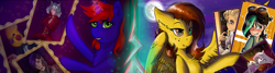 Size: 1490x400 | Tagged: safe, artist:helga, artist:yuris, imported from derpibooru, oc, oc:helga, oc:yuris, pegasus, pony, unicorn, collaboration