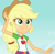 Size: 729x718 | Tagged: safe, imported from derpibooru, screencap, applejack, human, equestria girls, equestria girls series, the finals countdown, cropped, female, geode of super strength, magical geodes, smiling, solo