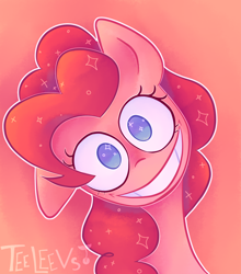 Size: 2148x2441 | Tagged: safe, artist:donuts-and-coffee, imported from derpibooru, pinkie pie, pony, smile hd, creepy, creepy smile, female, smiling, solo
