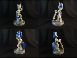 Size: 3185x2409 | Tagged: safe, artist:bomzzzik, imported from derpibooru, dj pon-3, vinyl scratch, pony, unicorn, bass cannon, dubstep gun, female, figure, figurine, handmade, photo, solo