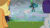 Size: 1280x720 | Tagged: safe, edit, edited screencap, imported from derpibooru, screencap, applejack, cozy glow, lord tirek, queen chrysalis, rarity, spike, alicorn, changeling, dragon, earth pony, pony, unicorn, the ending of the end, animated, bell, bruce lee, coward, funny, gif, grogar's bell, smiling, smirk, spikeabuse, ultimate chrysalis, winged spike, wings