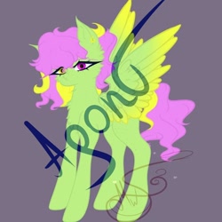 Size: 838x838 | Tagged: safe, artist:nel_liddell, imported from derpibooru, oc, oc only, pegasus, pony, chest fluff, heterochromia, pegasus oc, signature, solo, watermark, wings