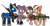 Size: 7200x3793 | Tagged: safe, artist:chub-wub, imported from derpibooru, oc, oc only, oc:anneal, oc:quillwright, oc:roulette, oc:solaris, bat pony, earth pony, pegasus, pony, assault rifle, bat pony oc, bat wings, body armor, clothes, female, gun, high res, longsword, m16, male, remington 700, rifle, rimworld, scarf, simple background, steel ranger, steel ranger scribe, sword, transparent background, weapon, wings