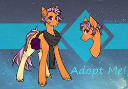 Size: 1297x902 | Tagged: safe, artist:inkynotebook, imported from derpibooru, oc, oc only, earth pony, pony, bag, base used, bust, clothes, earth pony oc, saddle bag, scarf, unshorn fetlocks