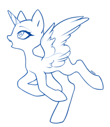 Size: 746x864 | Tagged: safe, artist:miioko, imported from derpibooru, oc, oc only, alicorn, pony, .psd available, alicorn oc, bald, base, horn, open mouth, simple background, solo, transparent background, wings