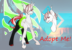 Size: 1297x902 | Tagged: safe, artist:inkynotebook, imported from derpibooru, oc, oc only, changeling, albino changeling, base used, bust, changeling oc, grin, smiling