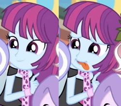 Size: 698x614 | Tagged: safe, imported from derpibooru, screencap, mystery mint, equestria girls, equestria girls series, rollercoaster of friendship, cropped, female, silly face, tongue out