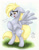 Size: 850x1100 | Tagged: safe, artist:joakaha, imported from derpibooru, derpy hooves, pegasus, pony, bipedal, blushing, cute, featureless crotch, female, grass, looking at you, mare, open mouth, shy, sweat, sweatdrop