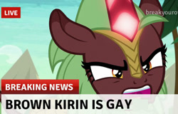 Size: 541x346 | Tagged: safe, edit, edited screencap, imported from derpibooru, screencap, cinder glow, summer flare, kirin, break your own news, female, gay, glowing horn, horn, imminent nirik, implied lesbian, male