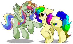 Size: 7400x4500 | Tagged: safe, artist:rainbowtashie, imported from derpibooru, applejack, rainbow dash, oc, oc:rainbow tashie, oc:zap-apple jam, earth pony, pegasus, pony, butt, commissioner:bigonionbean, cowboy hat, cutie mark, extra thicc, female, flank, freckles, fusion, fusion:rainbow dash, fusion:zap-apple jam, hat, mare, plot, ponytail, simple background, stetson, transparent background, writer:bigonionbean