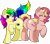 Size: 5900x5200 | Tagged: safe, artist:rainbowtashie, imported from derpibooru, pinkie pie, rainbow dash, sunset shimmer, oc, oc:rainbow tashie, oc:sunbutter cookies, earth pony, pony, unicorn, :p, butt, commissioner:bigonionbean, cute, cutie mark, extra thicc, female, flank, fusion, fusion:pinkie pie, fusion:sunbutter cookies, fusion:sunset shimmer, mare, plot, simple background, tongue out, transparent background, writer:bigonionbean