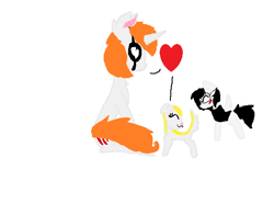 Size: 592x439 | Tagged: safe, artist:pawstheartest, imported from derpibooru, oc, oc only, pony, unicorn, balloon, horn, simple background, smiling, unicorn oc, white background