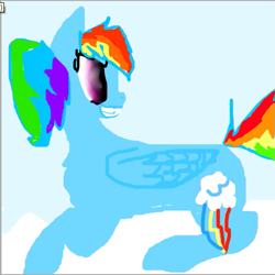 Size: 515x516 | Tagged: safe, artist:pawstheartest, imported from derpibooru, rainbow dash, pegasus, pony, female, grin, looking back, mare, smiling