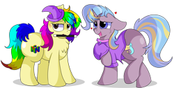 Size: 8300x4200 | Tagged: safe, artist:rainbowtashie, imported from derpibooru, ms. harshwhinny, trixie, oc, oc:rainbow tashie, oc:strict talent, earth pony, pony, unicorn, butt, clothes, commissioner:bigonionbean, cutie mark, extra thicc, female, flank, fusion, fusion:ms. harshwhinny, fusion:strict talent, fusion:trixie, hat, mare, nom, plot, simple background, transparent background, trixie's hat, unamused, wand, writer:bigonionbean