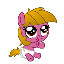 Size: 736x744 | Tagged: safe, artist:lynnthenerdkitty, imported from derpibooru, oc, oc only, oc:apricot, pegasus, pony, baby, baby pony, base, base used, diaper, female, filly, foal, simple background, solo, transparent background