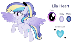 Size: 1876x1036 | Tagged: safe, artist:stellamoonshine, artist:stellamoonshineyt, imported from derpibooru, oc, oc only, oc:lila heart, pegasus, pony, female, mare, offspring, parent:princess cadance, parent:shining armor, parents:shiningcadance, reference sheet, simple background, solo, transparent background