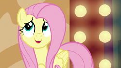 Size: 1280x720 | Tagged: safe, imported from derpibooru, screencap, fluttershy, pegasus, pony, viva las pegasus, cute, female, mare, shyabetes, solo