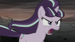 Size: 1280x720 | Tagged: safe, imported from derpibooru, screencap, starlight glimmer, the cutie re-mark, angry, confused, frown, satisfying frown