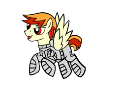 Size: 3264x2448 | Tagged: safe, imported from derpibooru, oc, oc only, oc:dale spade, pegasus, pony, concept, crossover, digital, dreamworks face, flying, halo, halo (series), high res, male, open mouth, open smile, pegasus oc, reference, scraps, simple background, smiling, solo, spread wings, stallion, white background, wings, zone