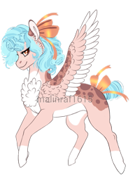 Size: 613x794 | Tagged: safe, artist:malinraf1615, imported from derpibooru, cozy glow, pegasus, pony, a better ending for cozy, alternate hairstyle, bow, chest fluff, female, filly, flying, hair bow, headcanon, markings, redesign, simple background, smiling, smirk, solo, tail bow, transparent background