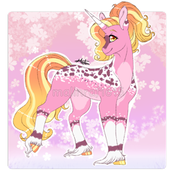 Size: 874x870 | Tagged: safe, artist:malinraf1615, imported from derpibooru, luster dawn, pony, unicorn, alternate hairstyle, female, headcanon, heart, leg fluff, mare, markings, pink background, raised leg, redesign, solo, transparent background, unshorn fetlocks, watermark