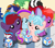 Size: 1064x930 | Tagged: safe, artist:lynnthenerdkitty, imported from derpibooru, cozy glow, oc, oc:bittersweet, oc:charming dazz, oc:madeline, oc:rosebud, oc:seafire, oc:shatter misty cloud, earth pony, pegasus, pony, unicorn, baby, baby pony, base, base used, cubes, diaper, foal, ponified, shatter, shatter (transformers), transformers, younger