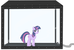 Size: 900x604 | Tagged: safe, artist:scinstigator, artist:scintillant-h, imported from derpibooru, twilight sparkle, pony, unicorn, female, fish tank, looking at you, mare, nervous, solo, unicorn twilight