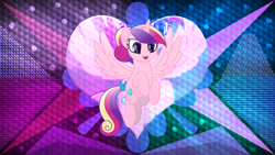 Size: 3840x2160 | Tagged: safe, artist:inaactive, artist:laszlvfx, artist:pumpkinpieforlife, edit, imported from derpibooru, princess cadance, alicorn, pony, cute, cutedance, female, solo, teen princess cadance, wallpaper, wallpaper edit