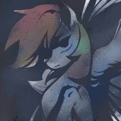 Size: 1024x1024 | Tagged: safe, artist:amo, imported from derpibooru, rainbow dash, pegasus, pony, female, solo, stencil