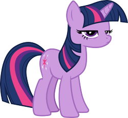 Size: 3247x3000 | Tagged: safe, artist:cloudy glow, artist:cloudyglow, artist:yanoda, imported from derpibooru, twilight sparkle, pony, unicorn, boast busters, .ai available, female, grumpy, grumpy twilight, high res, mare, simple background, solo, transparent background, unicorn twilight, unimpressed, vector